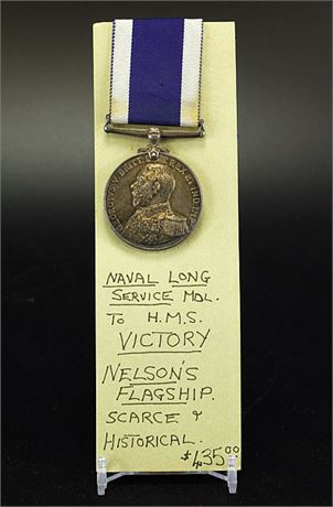 Naval Long Service medal to H.M.S. Victory's Arthur Handsford