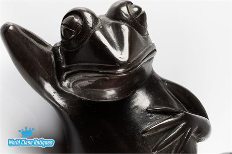 Vintage Bronze Sculpture of a Frog by Maitland Smith