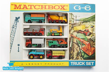 Vintage Matchbox Regular Wheels G6 Commercial Truck Gift Set