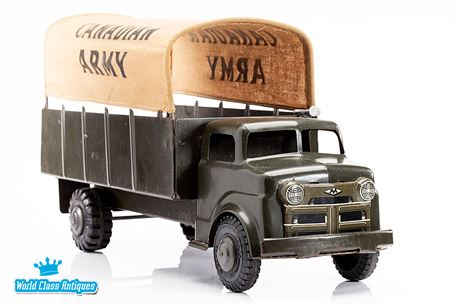 Vintage Marx Pressed Steel Canadian Army Toy Truck