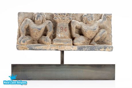Ancient Gandharan Schist Stone Frieze Sculpture - 300 A.D