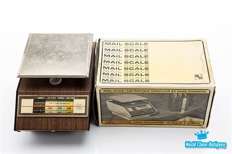 Vintage Park Sherman Mail Scale In Original Box
