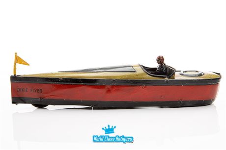 1920s Mapke J.L. Hess Tin Litho Speed Boat - Germany