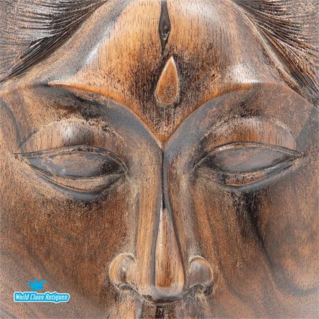 Vintage Indonesian Balinese Hardwood Carving Face Mask
