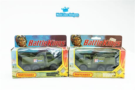 Matchbox Battle Kings K-110 Military Recovery Vehicle (Lot of 2)