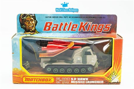 Matchbox Lesney Battle Kings K-117 US Army Self-Propelled Hawk Missile Launcher