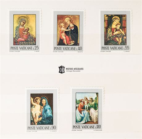 Vintage Stamps Collecting: Poste Vaticane Paintings - Complete Issue 1971
