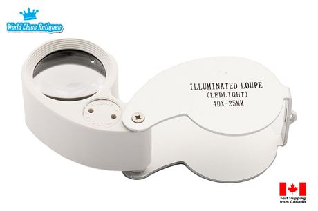 40x LED 6-Shaped Jewellry Magnifier (40x 25mm)