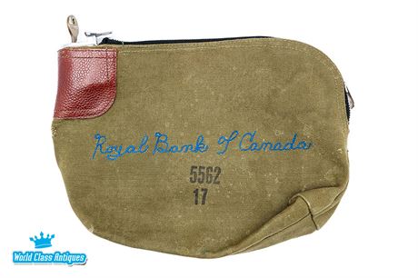 A Rare Royal Bank of Canada Secure Deposit Money Bag