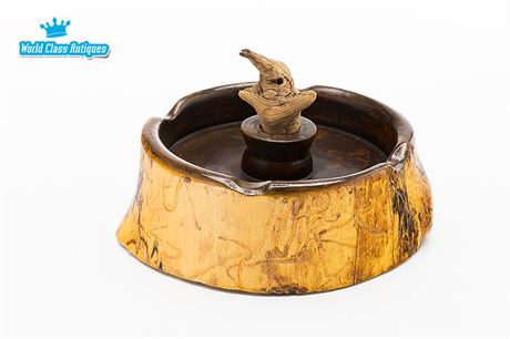 For Your Tobacciana Collection: One-of-a-Kind Tree Trunk Ashtray