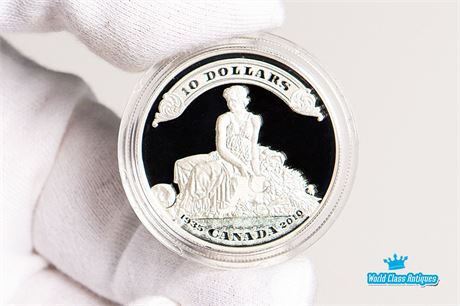 2010 10$ 75th Anniversary of the First Bank Notes - Pure Silver Coin